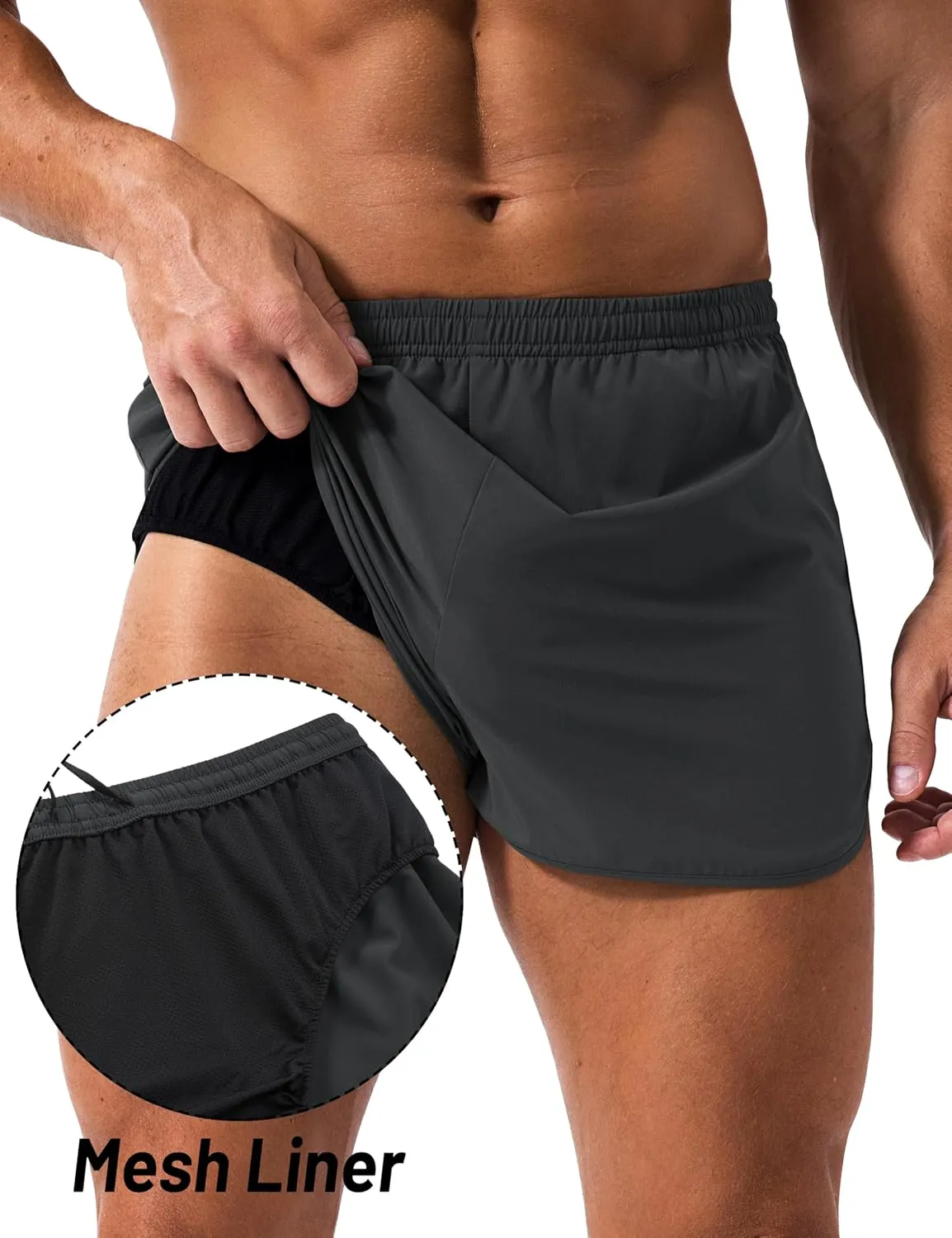 MAGCOMSEN Running Shorts for Men 3 Inch Quick Dry Gym Lightweight Shorts Mens for Athletic Workout with Liner