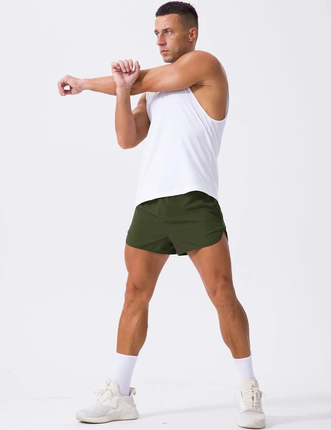 MAGCOMSEN Running Shorts for Men 3 Inch Quick Dry Gym Lightweight Shorts Mens for Athletic Workout with Liner