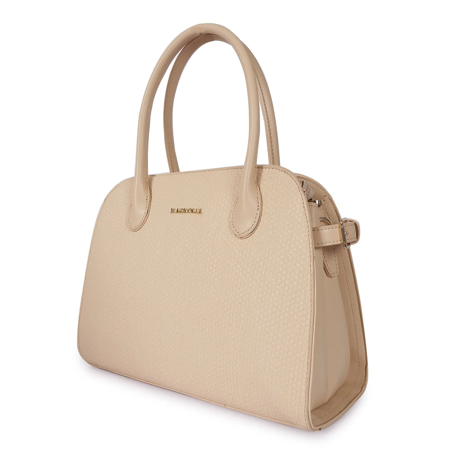 Magnolia Camille Textured Satchel Beige