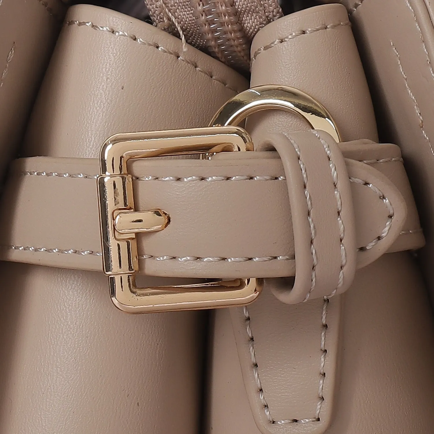 Magnolia Camille Textured Satchel Champange