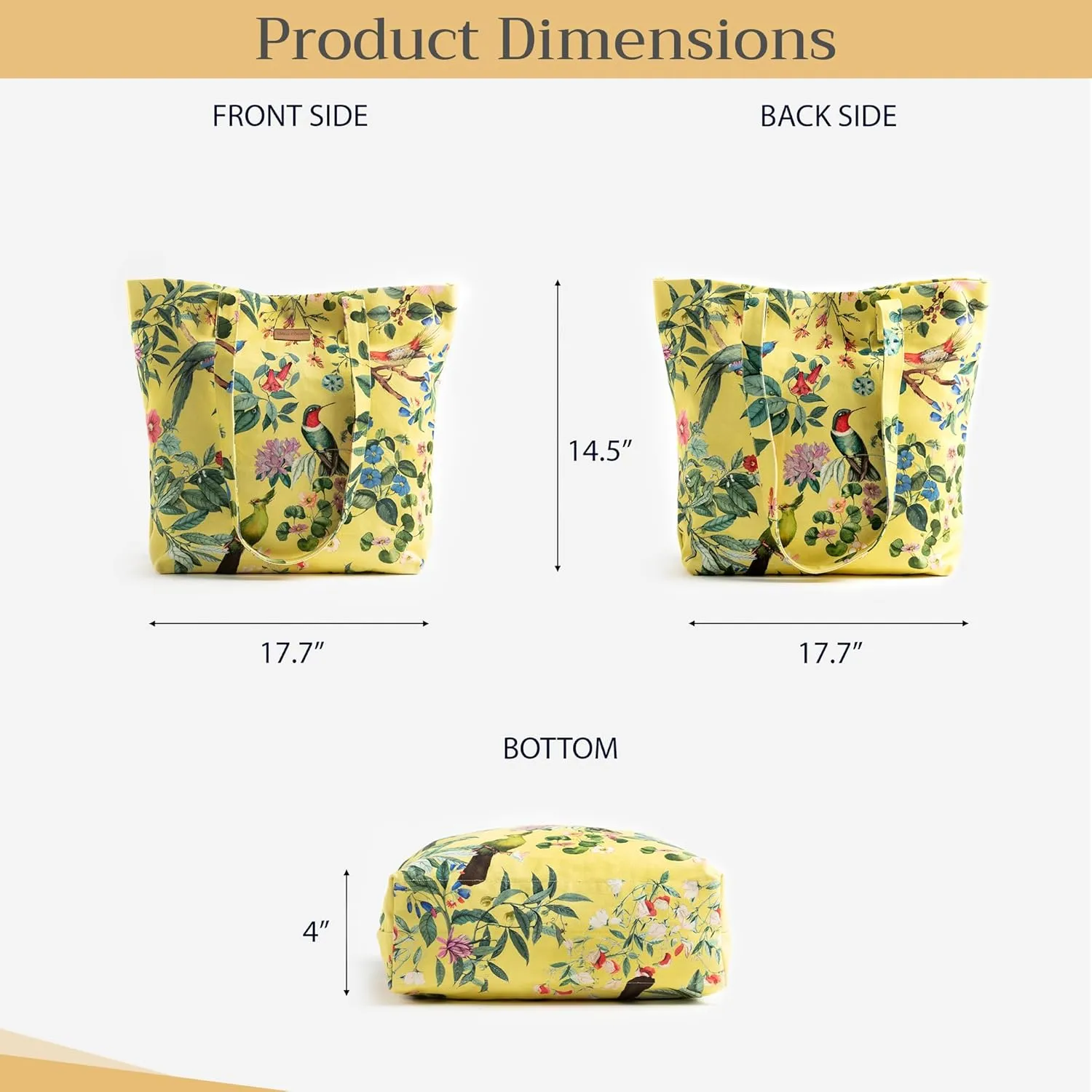 Maison d' Hermine Canvas Tote Bag 100% Cotton Canvas Reusable Shoulder Grocery Bag for Shopping Perfect for Men Women