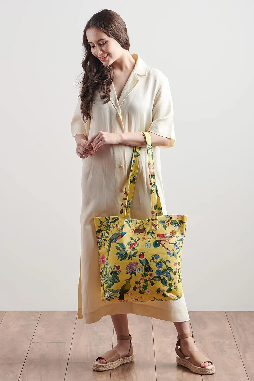 Maison d' Hermine Canvas Tote Bag 100% Cotton Canvas Reusable Shoulder Grocery Bag for Shopping Perfect for Men Women