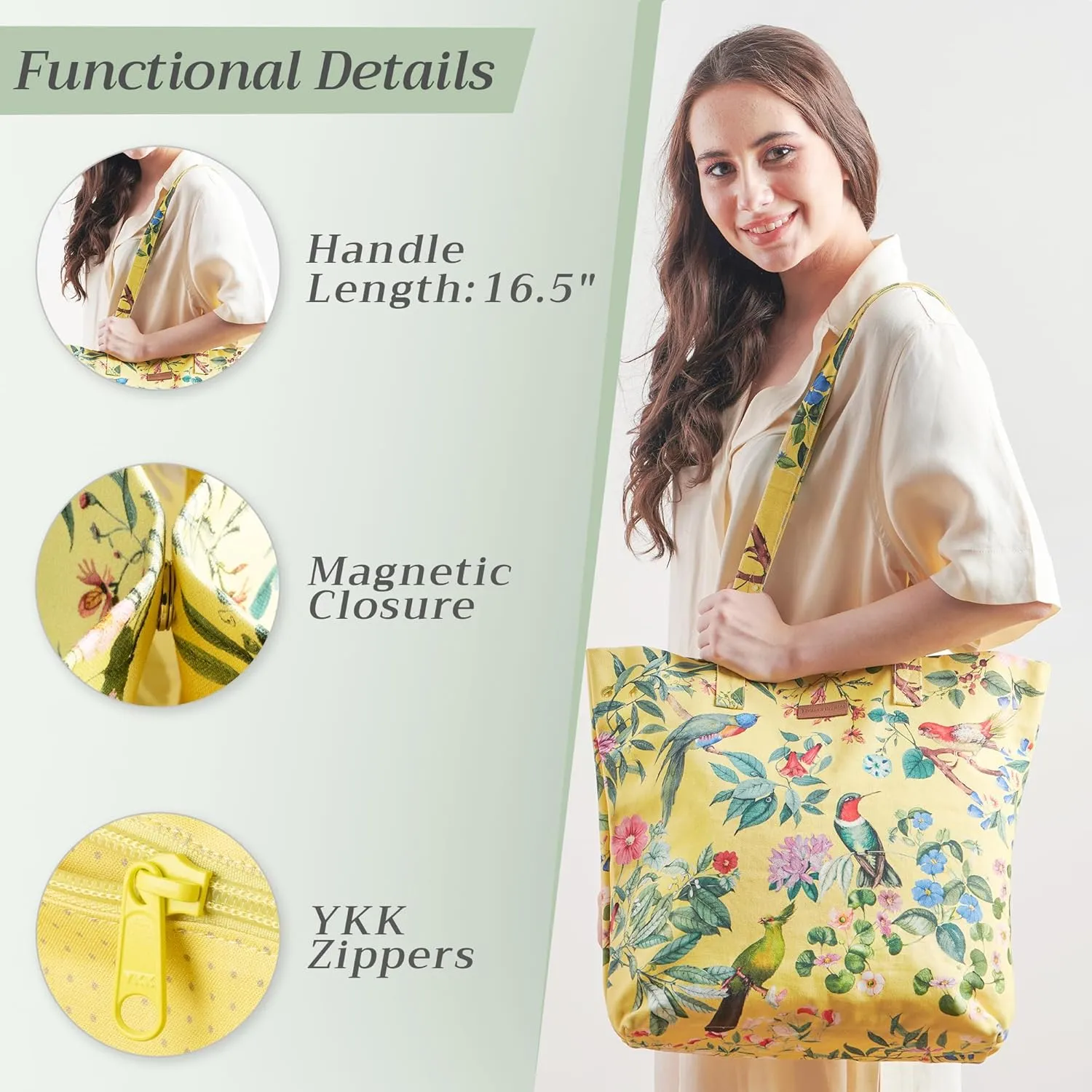 Maison d' Hermine Canvas Tote Bag 100% Cotton Canvas Reusable Shoulder Grocery Bag for Shopping Perfect for Men Women