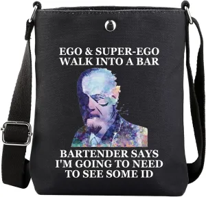 MAOFAED Funny Psychologist Gift, Funny Psychologist Joke Crossbody Bag, Medical Psychology Humor, Therapist gift (super ego)
