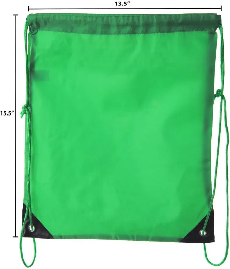 Mato & Hash 25 Bags - Double Strap Drawstring Gym Sack Promotional Party Favor Bag - 15 Colors