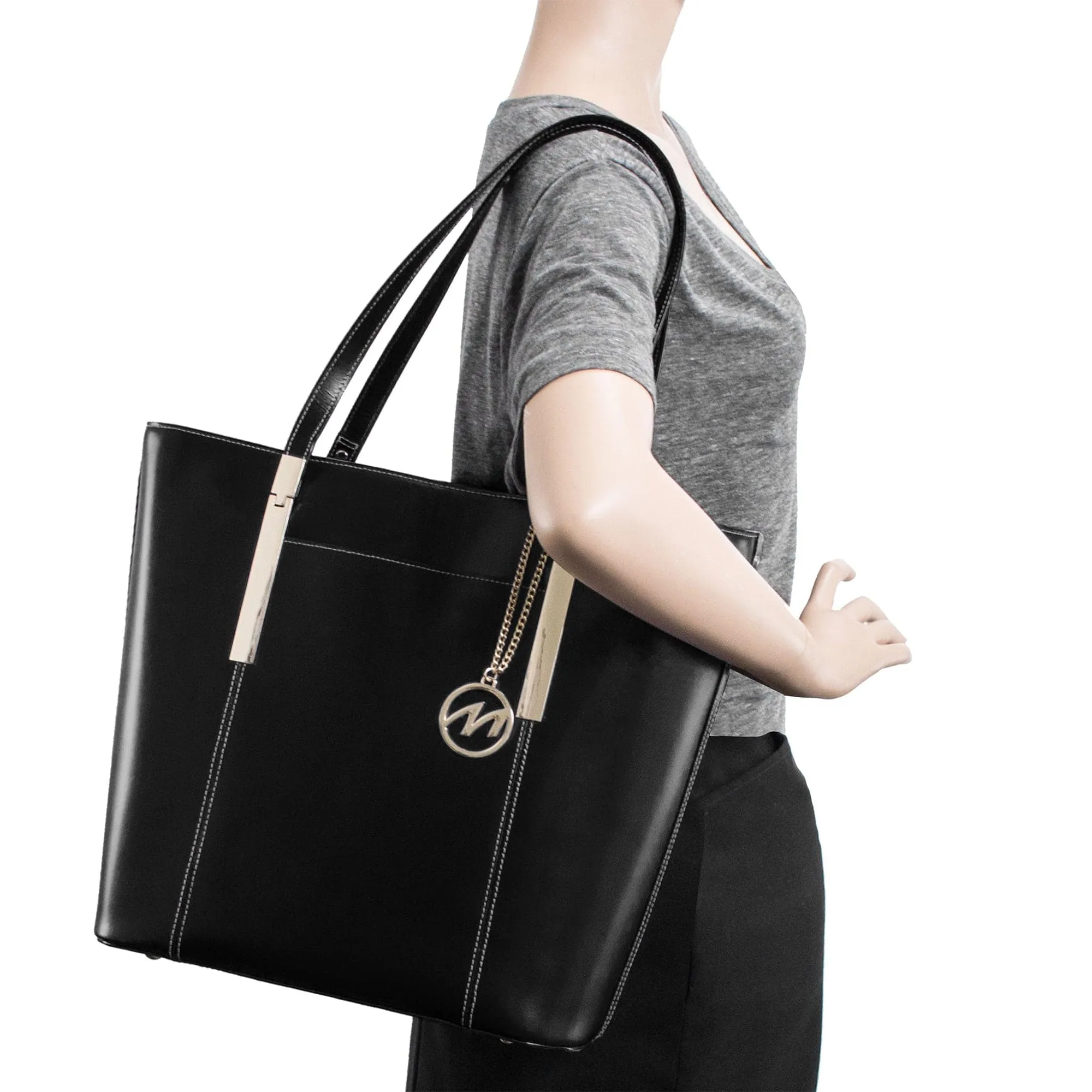 McKlein USA Deva Leather Tote Bag with Tablet Pocket