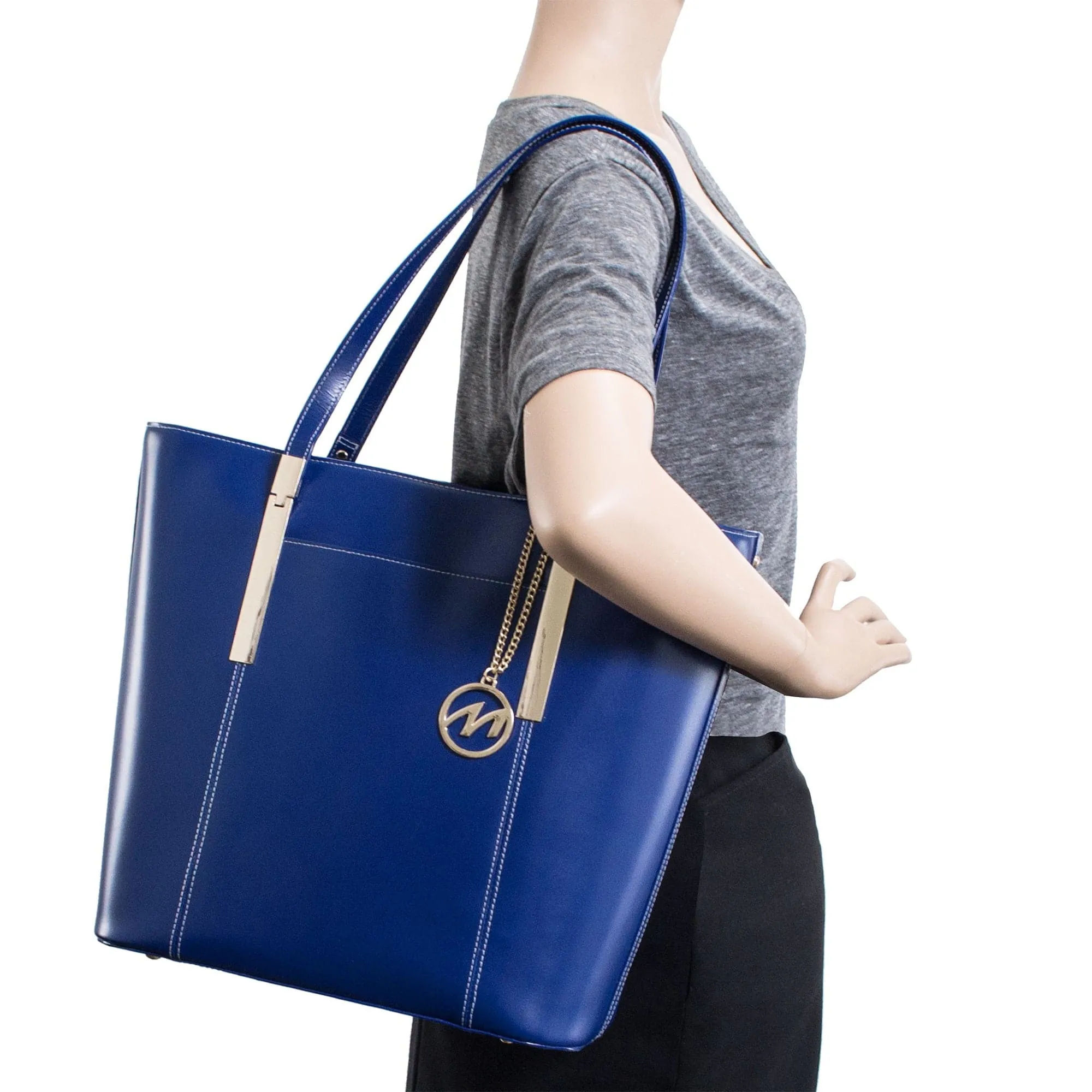 McKlein USA Deva Leather Tote Bag with Tablet Pocket
