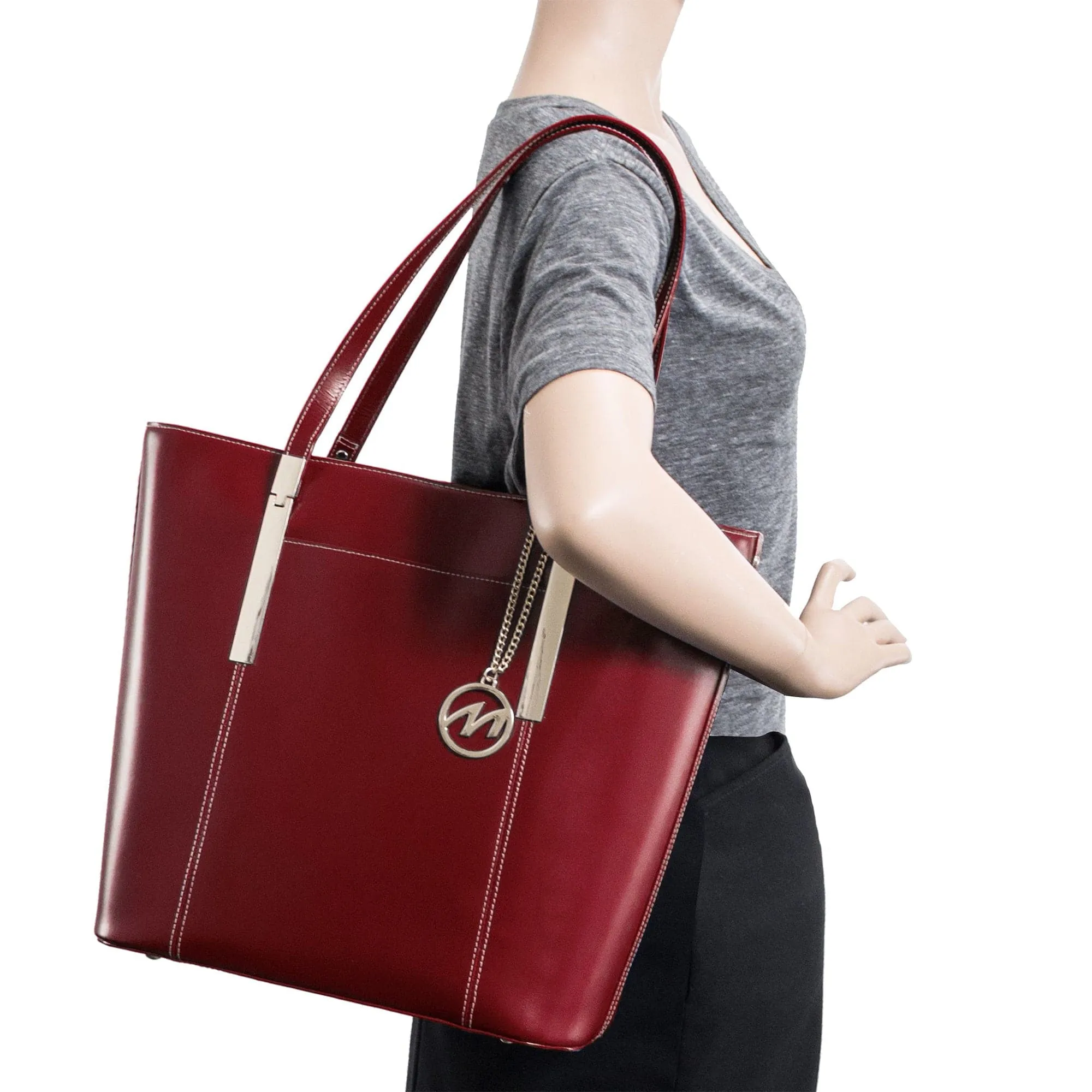 McKlein USA Deva Leather Tote Bag with Tablet Pocket