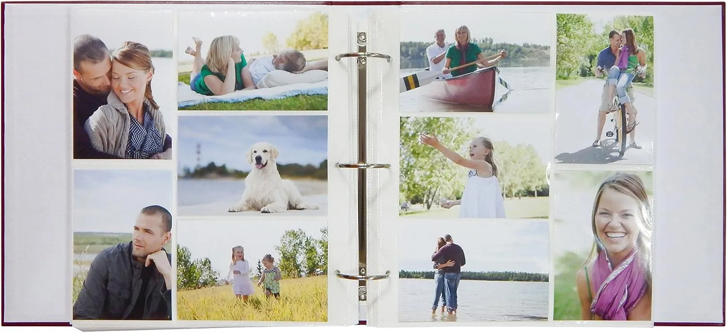 MCS Library Collection 400-Pocket 4x6 Photo Album, 80 Pages, Burgundy