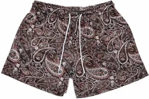 MECH-ENG Men's Paisley Shorts Mesh Graphic Bandana Print Boho Summer Beach Lightweight Drawstring Shorts
