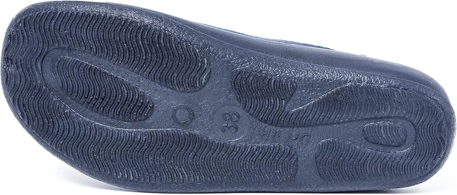 Medical Slippers for Women - Memory Foam Shoes Indoor Outdoor Italian Cotton - Made in EU - Relieves Pressure, Improves Peripheral Blood Circulation