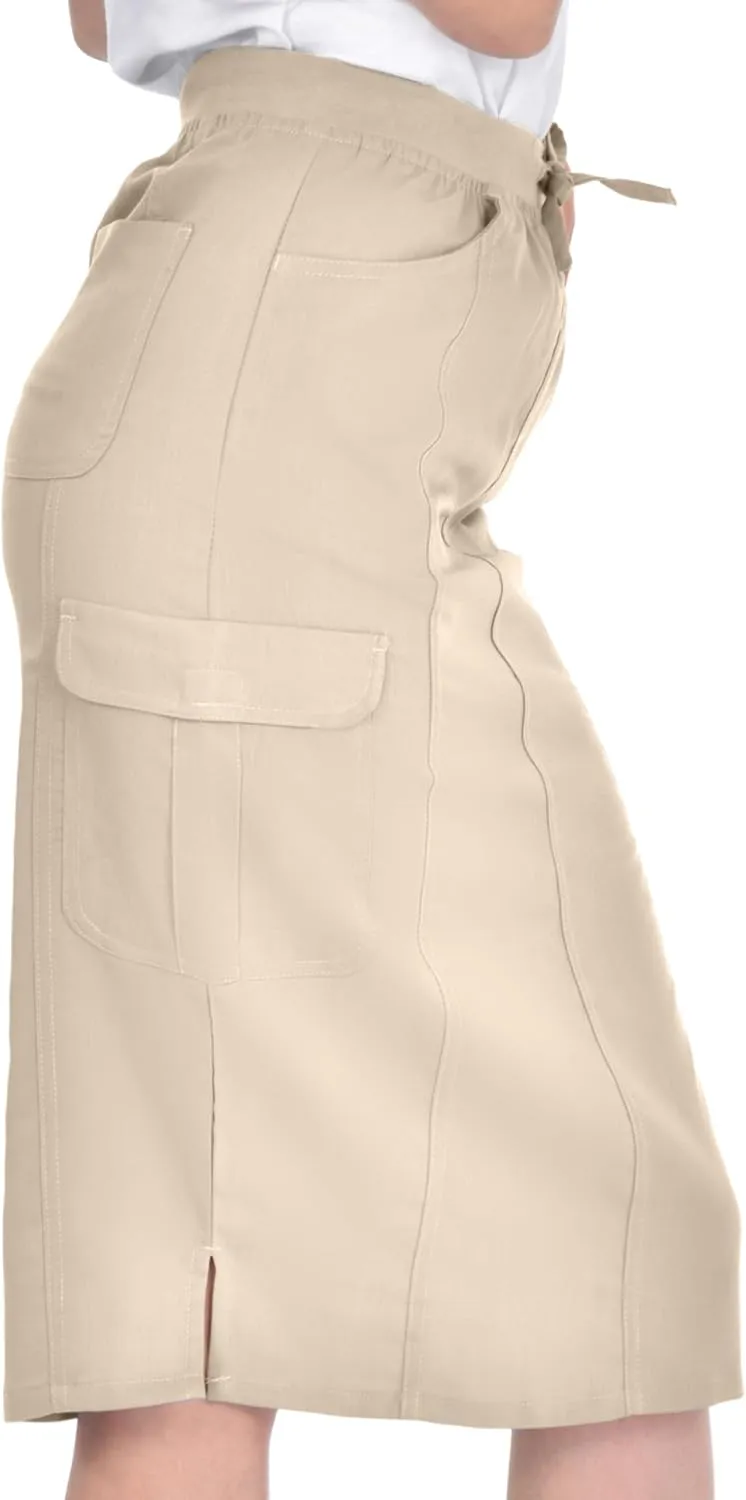 MediChic Women's Stretch Scrub Skirt - 5-Pocket, Comfortable & Durable Workwear Skirt for Healthcare, Medical Nursing