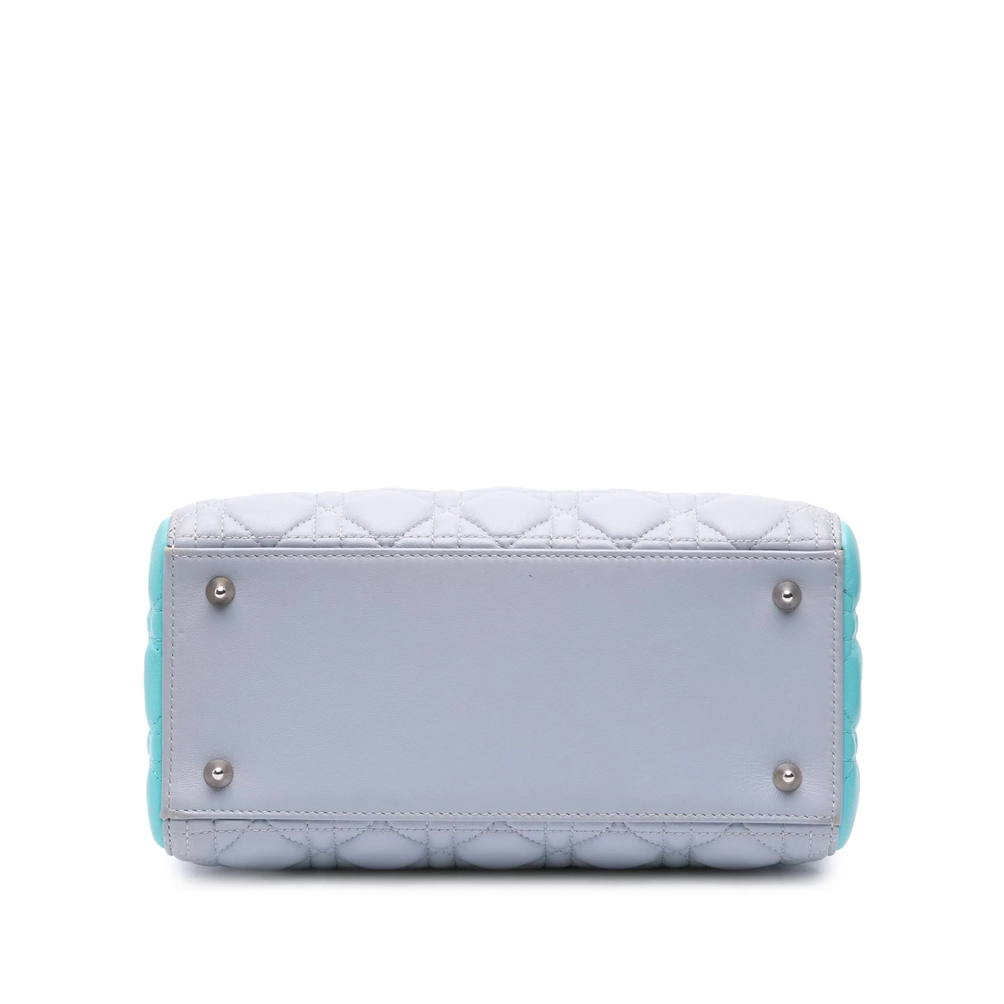 Medium Bicolor Lambskin Cannage Lady Dior