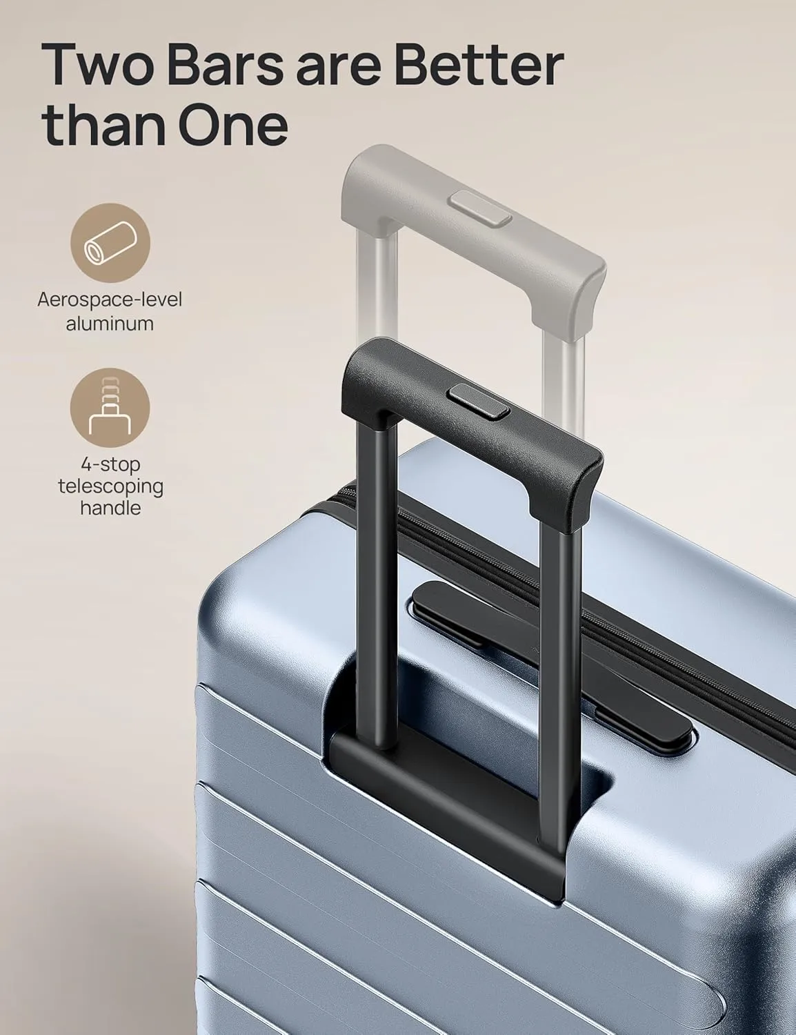 Medium Checked Luggage 24 Inch, Checking In Luggage with Smooth Spinner Wheels, Expandable, Hard Shell PC Suitcase, Lightweight Travel Luggage, TSA Approved (Shadow, Rhine Max)