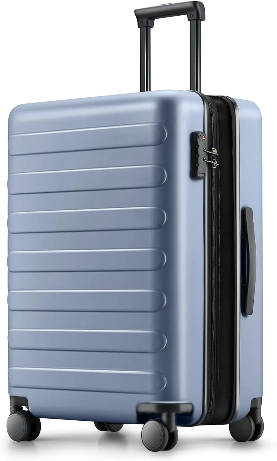 Medium Checked Luggage 24 Inch, Checking In Luggage with Smooth Spinner Wheels, Expandable, Hard Shell PC Suitcase, Lightweight Travel Luggage, TSA Approved (Shadow, Rhine Max)