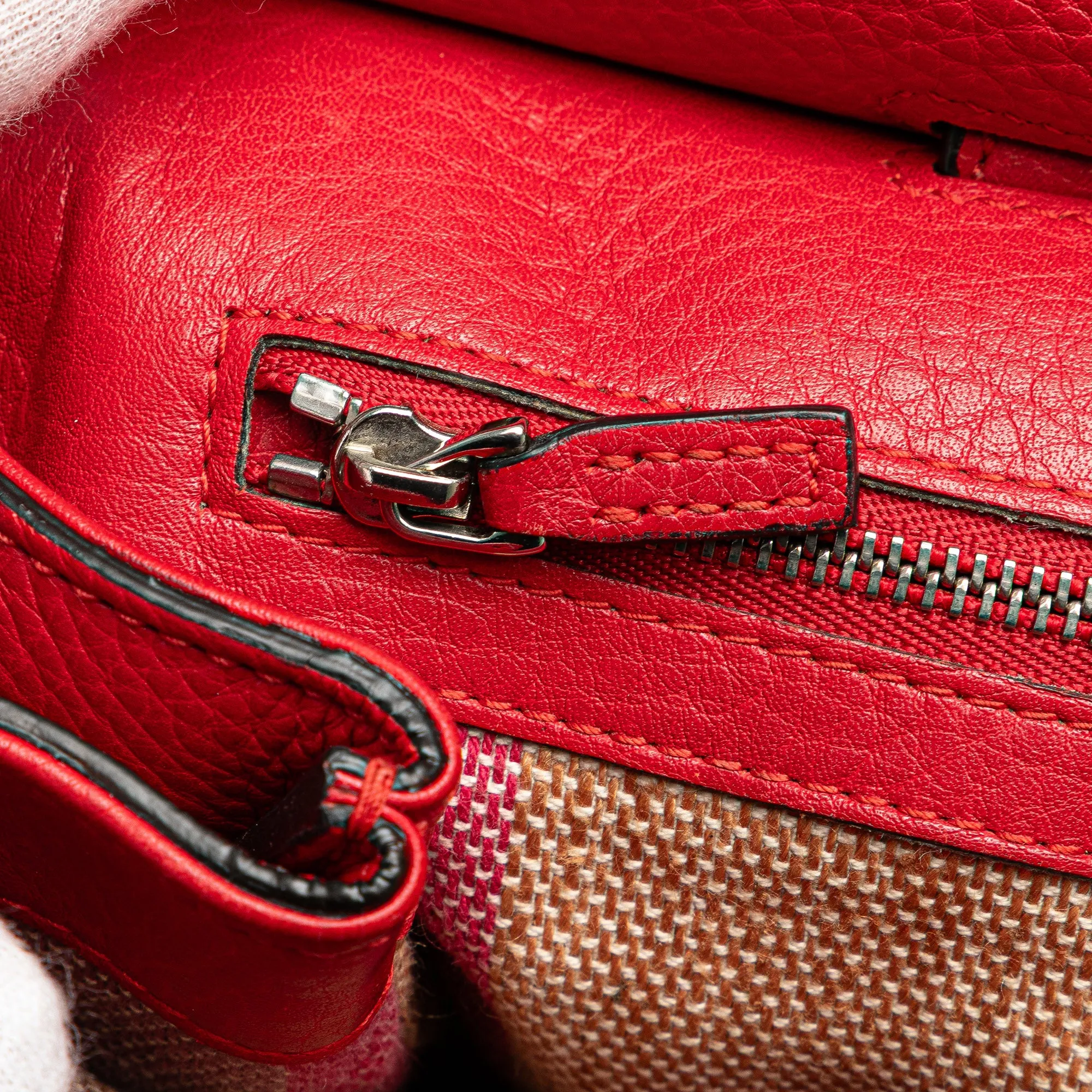 Medium Leather Bamboo Daily Satchel