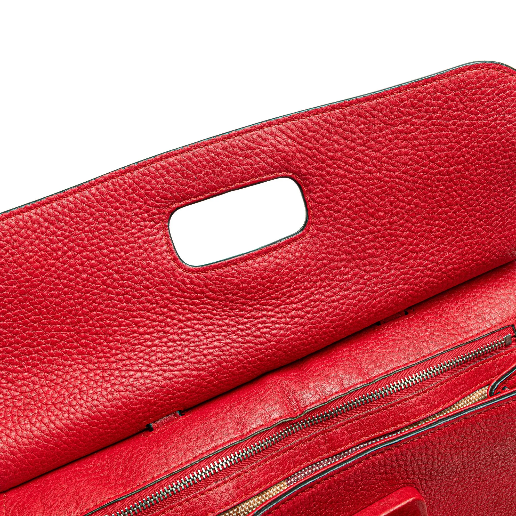 Medium Leather Bamboo Daily Satchel
