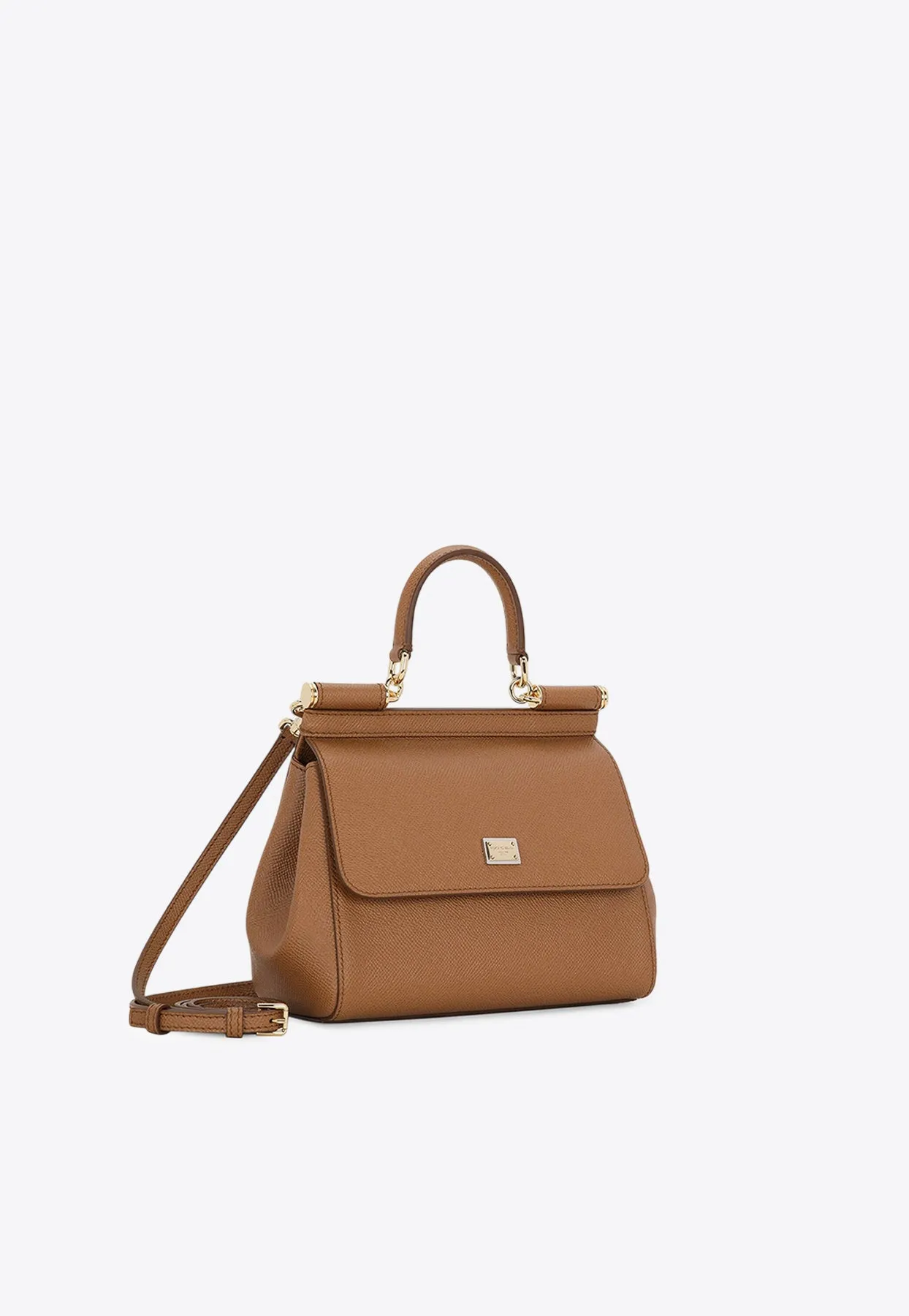 Medium Sicily Leather Top Handle Bag