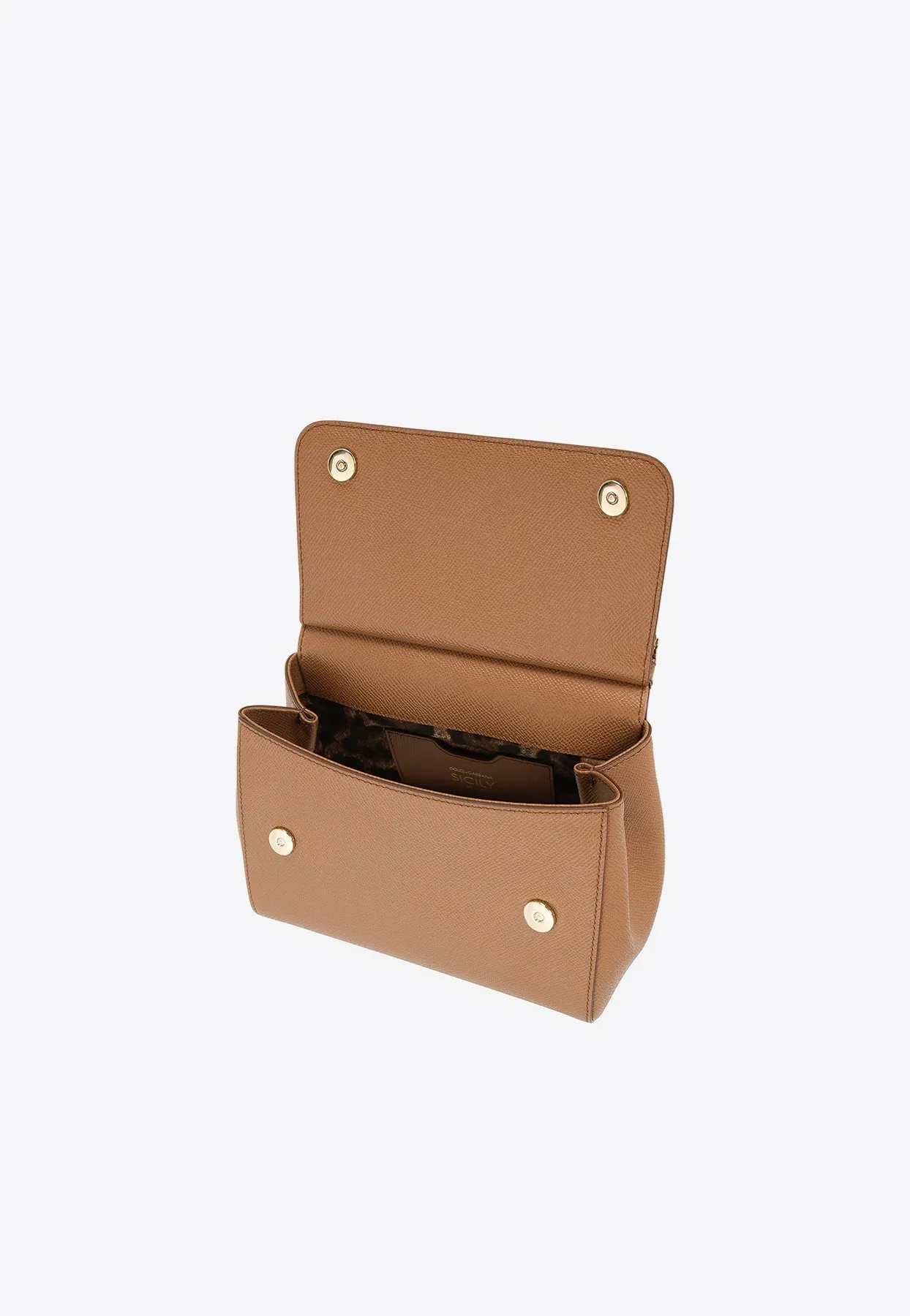 Medium Sicily Leather Top Handle Bag