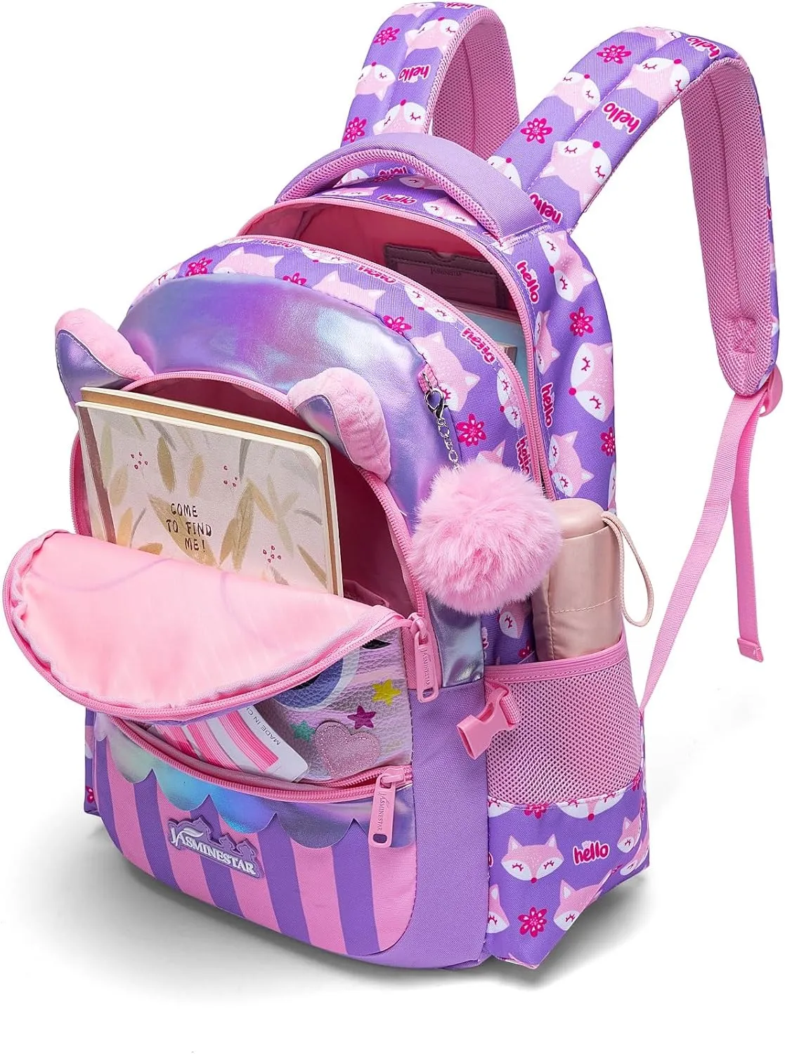 Meetbelify Backpack for Girls Backpacks for Elementary Preschool Students Kids School Cute Backpack with Lunch Box