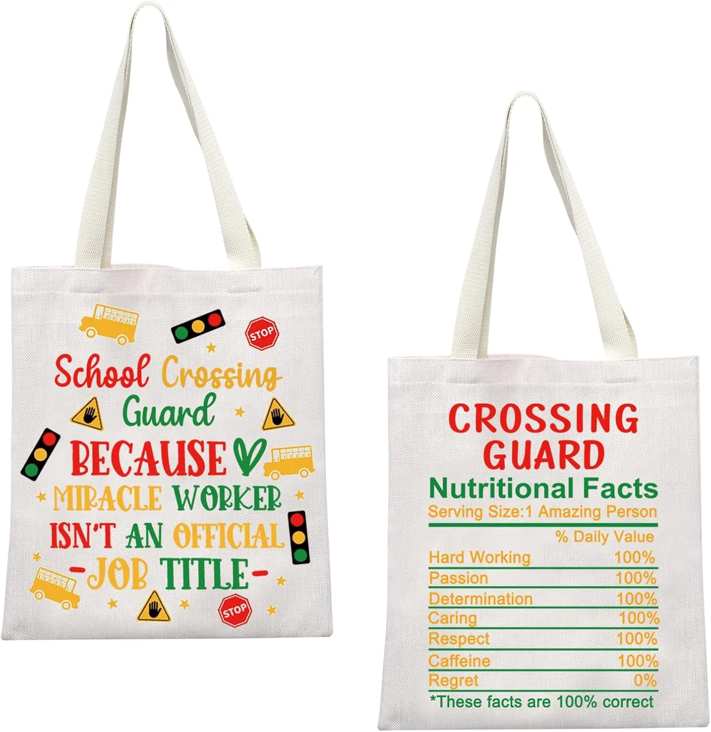 MEIKIUP Crossing Guard Tote Bag - Appreciation Gift for Lollipop Lady