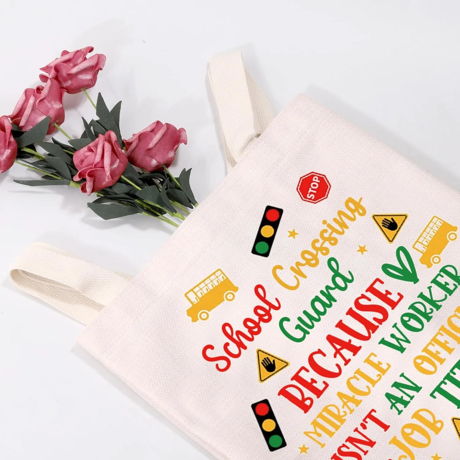 MEIKIUP Crossing Guard Tote Bag - Appreciation Gift for Lollipop Lady