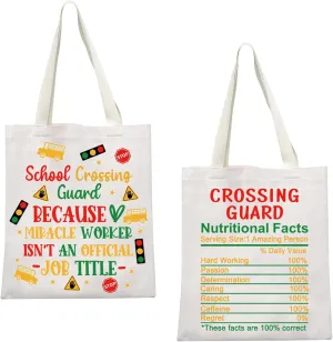 MEIKIUP Crossing Guard Tote Bag - Appreciation Gift for Lollipop Lady
