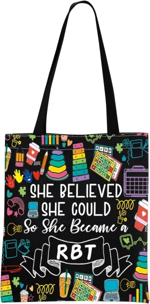 MEIKIUP RBT Tote Bag - Registered Behavior Technician & Specialist Gift