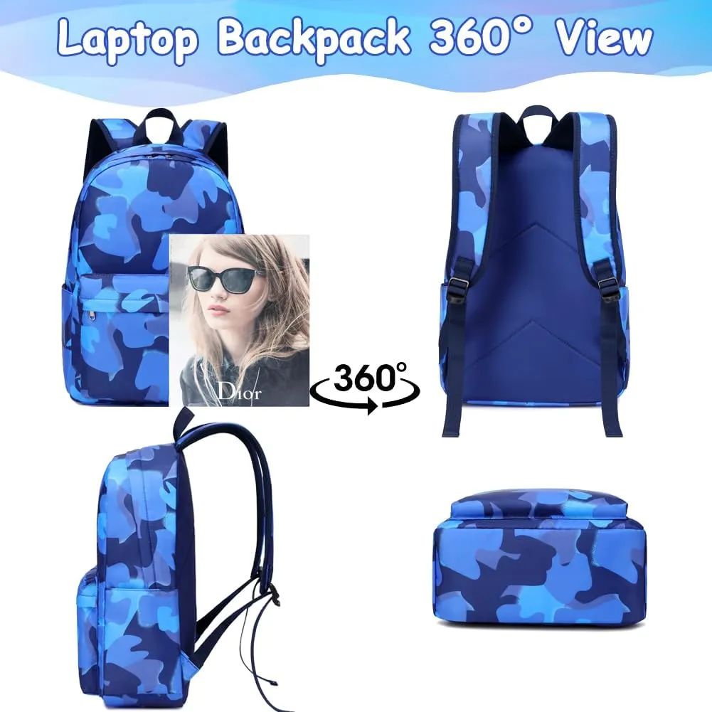 Meisohua School Backpack for Teens Girls Boys Backpack for Elementary Middle School Bookbag for Kids Backpack Lunch Bag Set