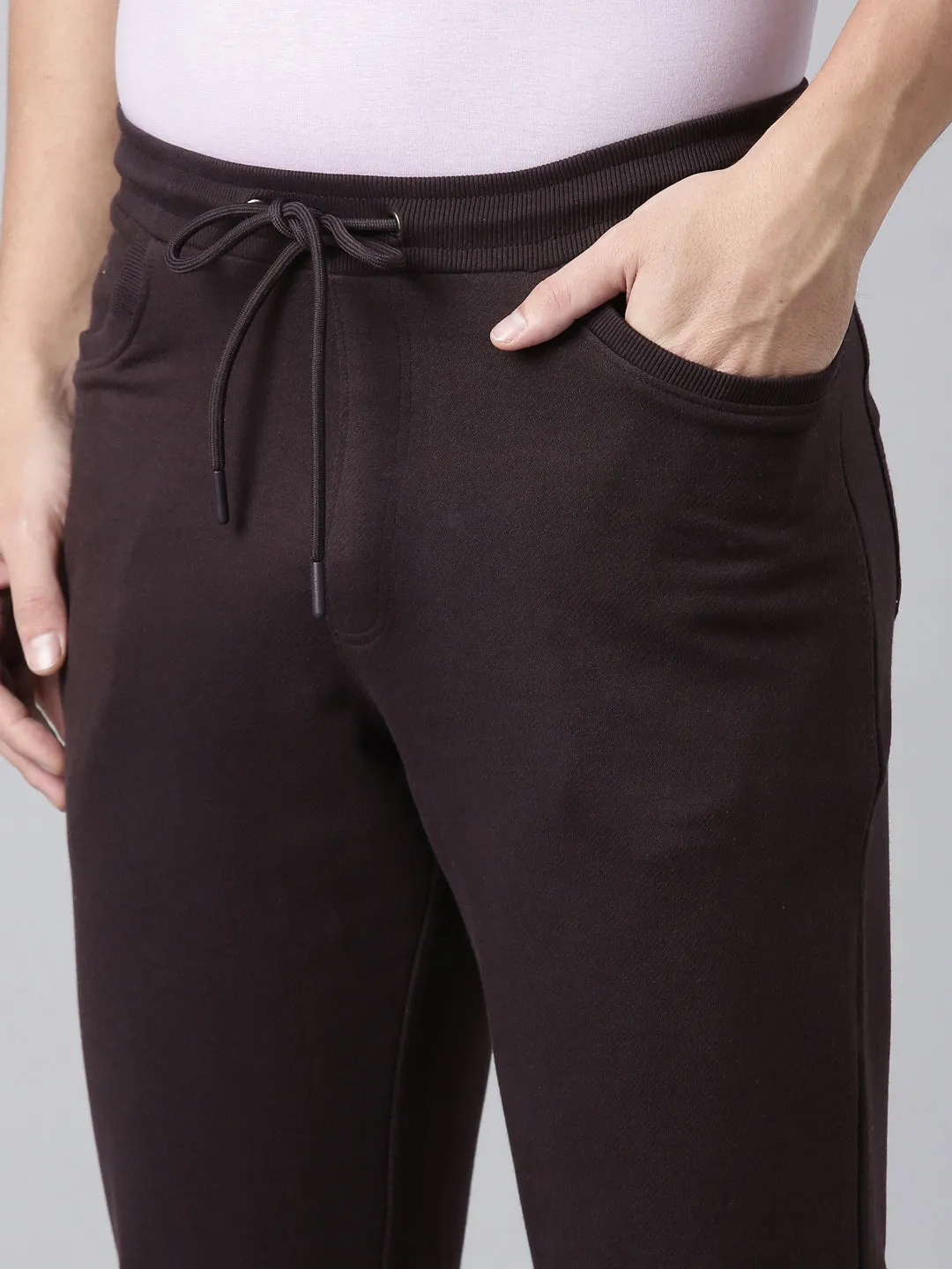 Men Brown Bottom Wear Regular Fit