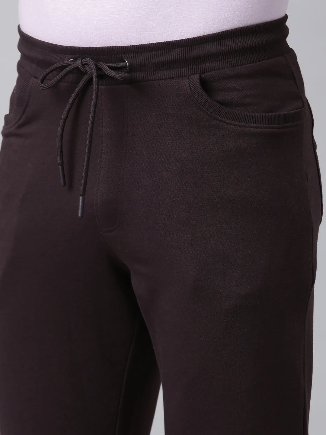 Men Brown Bottom Wear Regular Fit