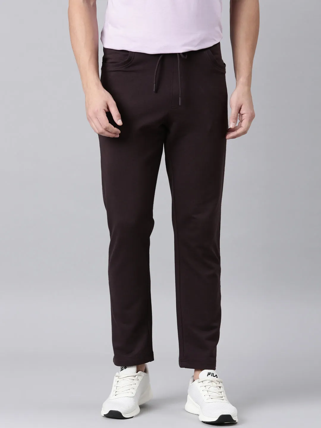 Men Brown Bottom Wear Regular Fit