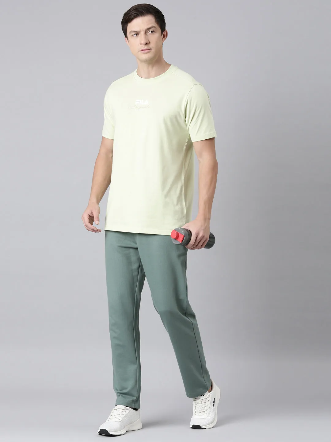 Men Green Bottom Wear Regular Fit