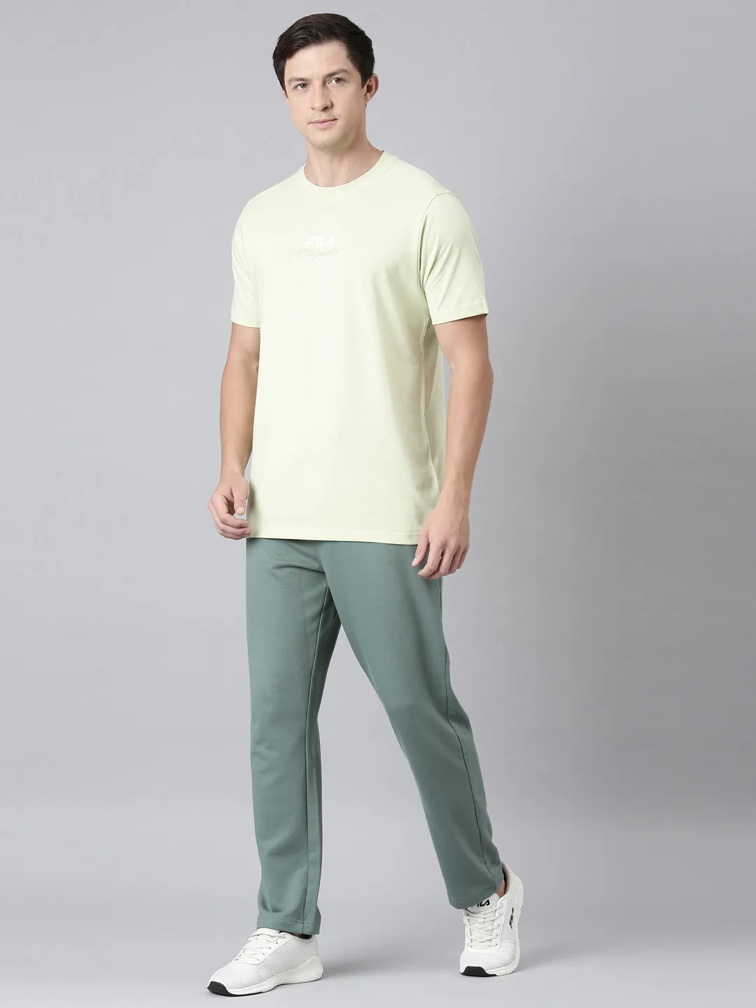 Men Green Bottom Wear Regular Fit
