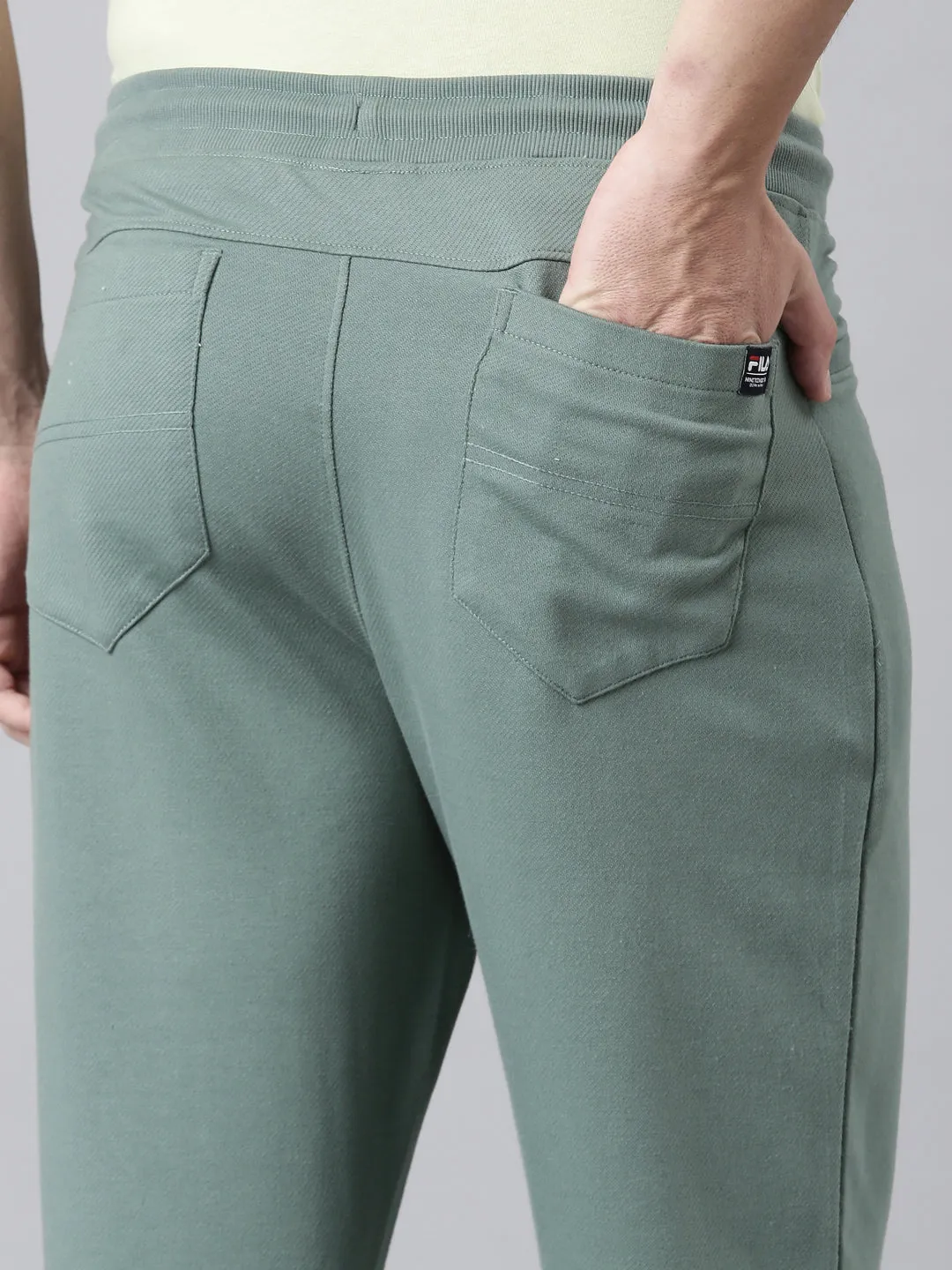 Men Green Bottom Wear Regular Fit