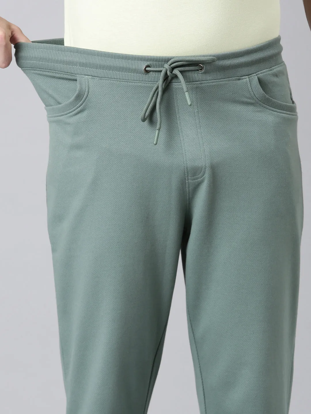 Men Green Bottom Wear Regular Fit