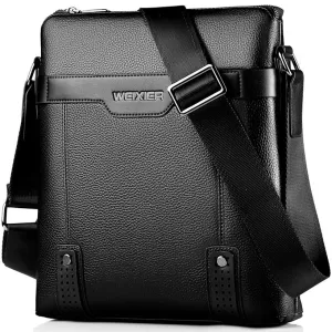 Men messenger bag men leather bag business shoulder crossbody bag for male black brown sac homme small briefcase