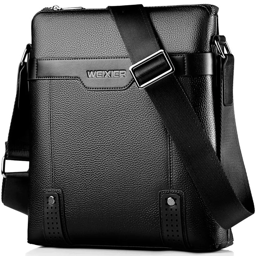 Men messenger bag men leather bag business shoulder crossbody bag for male black brown sac homme small briefcase