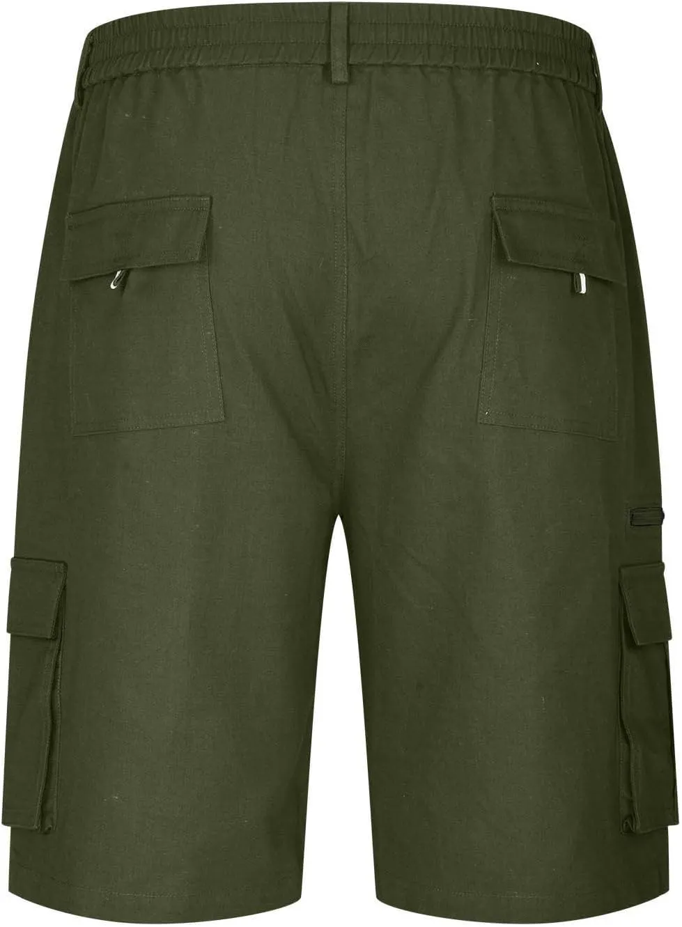 Men Shorts Casual Cargo Shorts Elastic Waist Multi Pocket Tooling Shorts Outdoor Fashion Regular Fit Athletic Shorts