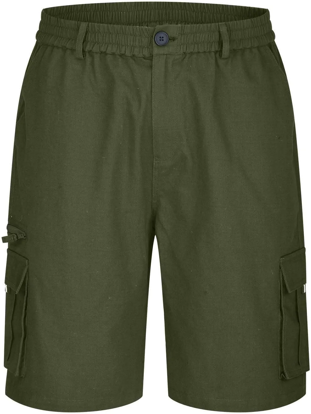 Men Shorts Casual Cargo Shorts Elastic Waist Multi Pocket Tooling Shorts Outdoor Fashion Regular Fit Athletic Shorts