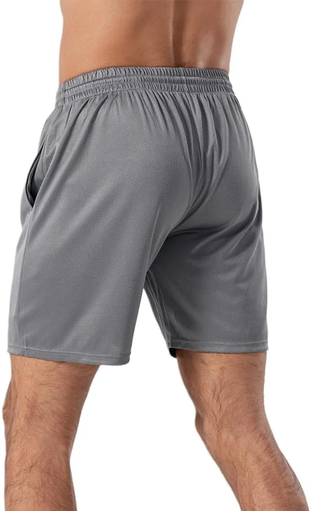 Men's 5" Inseam Mesh Workout Shorts 5-Pack – Lightweight, Breathable Athletic Shorts for Gym, Sports & Daily Wear