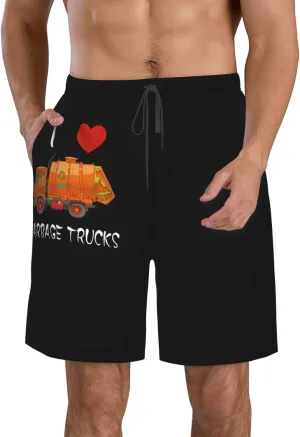 Men's Beach Shorts Quick Dry Shorts Comfortable Loose Drawstring Gym Shorts Running Swimsuit Pants with Pockets