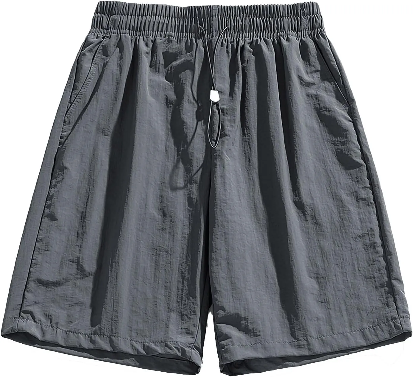 Men's Beach Shorts with Pockets Quick Dry Athletic Elastic Bermuda Lightweight Breathable Casual Outdoor Trunks