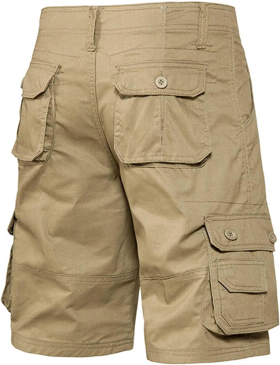 Mens Cargo Shorts Durable Workwear Stretch Waist Outdoor Utility Pockets Casual Summer Hiking Shorts for Men