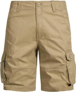 Mens Cargo Shorts Durable Workwear Stretch Waist Outdoor Utility Pockets Casual Summer Hiking Shorts for Men