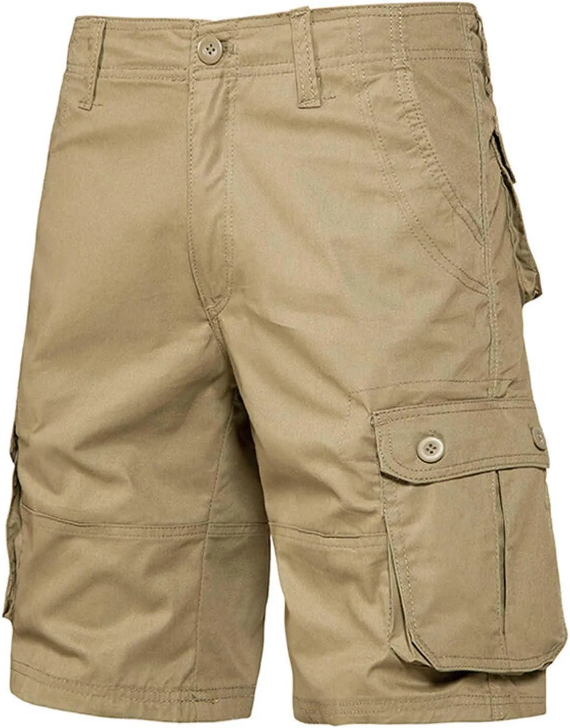 Mens Cargo Shorts Durable Workwear Stretch Waist Outdoor Utility Pockets Casual Summer Hiking Shorts for Men