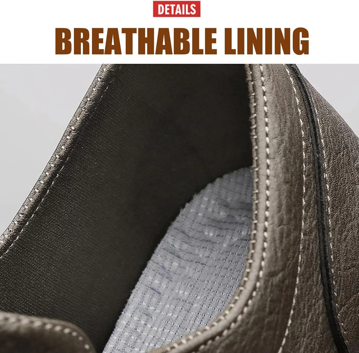 Men's Casual Oxfords Shoes Fashion Round Toe Platform Comfortable Non-Slip Low-Top Lace Up Leather Shoes Business Work Dress Shoes