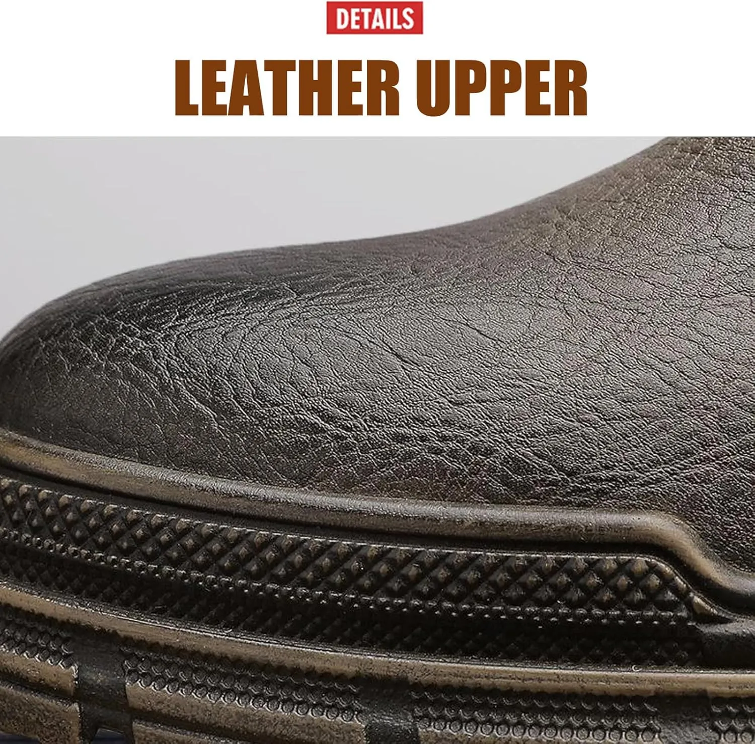 Men's Casual Oxfords Shoes Fashion Round Toe Platform Comfortable Non-Slip Low-Top Lace Up Leather Shoes Business Work Dress Shoes