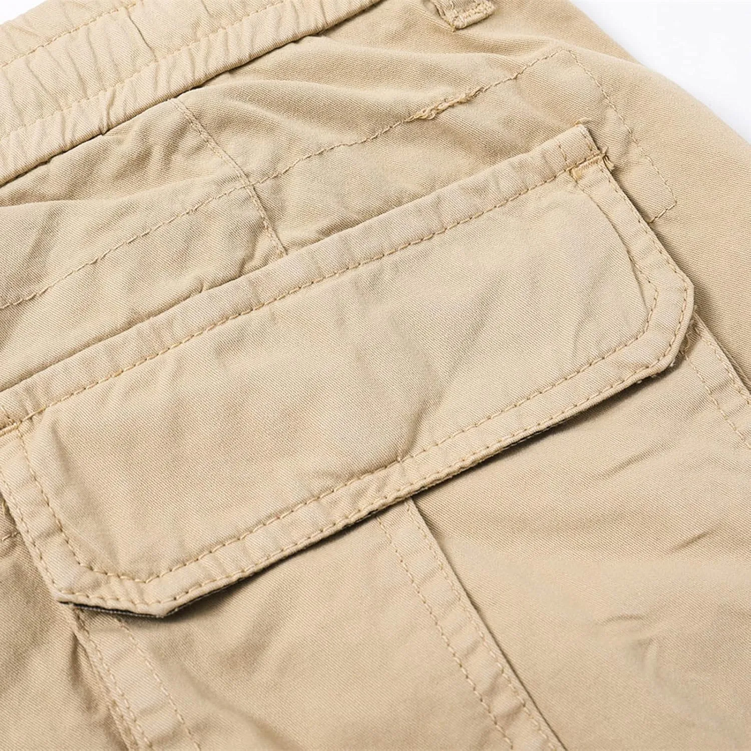 Mens Drawstring Shorts 5 Inch Inseam Casual Cargo Shorts Regular Fit Multi Pocket Cotton Shorts Outdoor Sport Shorts