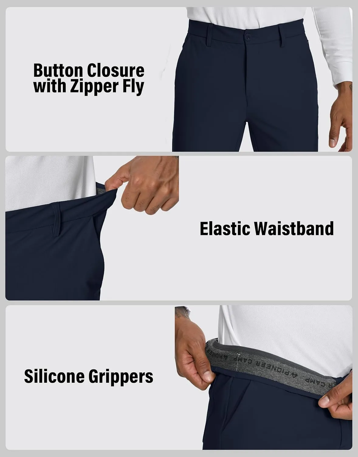 Men's Golf Pants - 30"/32" Dress Pants Wrinkle Free 5 Pockets Stretch Casual Work Travel Slacks